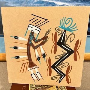ARTIST SIGNED NAVAJO SAND-PAINTING: CORN PEOPLE